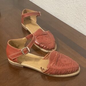 Mexican Leather Ankle-Strap Huarache Sandals